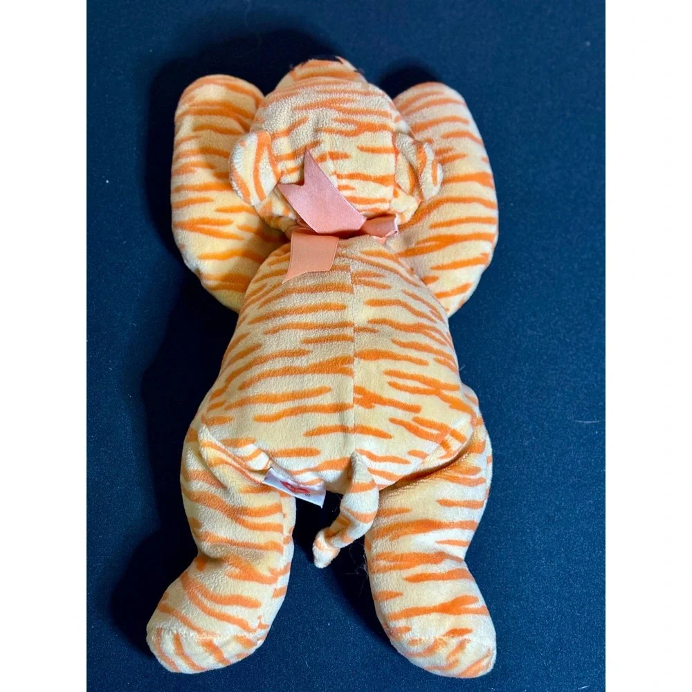 1996 Vintage Ty Beanie Baby Pillow Pals Purr Stripe Tiger Cat Plush Animal